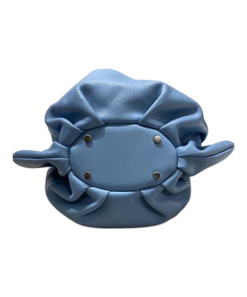 Ameri（アメリ）AMERI (アメリ) LEATHER GATHER MINI BAG ブルーの古着・服飾アイテム