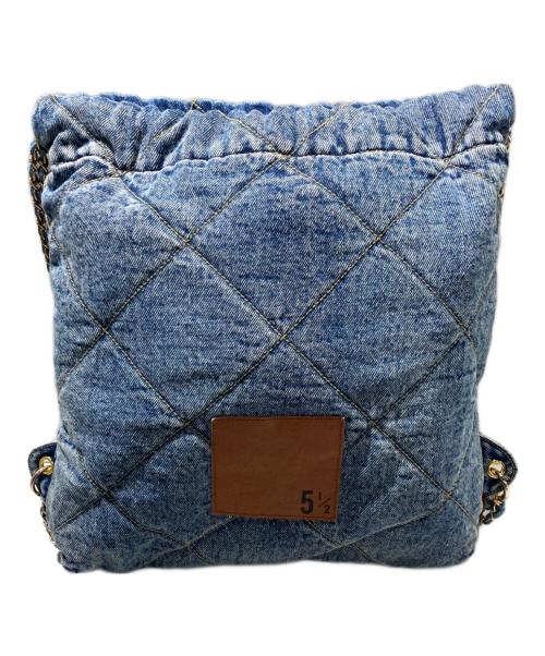 5 1/2（ファイブアンドハーフ）5 1/2 (ファイブアンドハーフ) デニムナップサック ブルーの古着・服飾アイテム