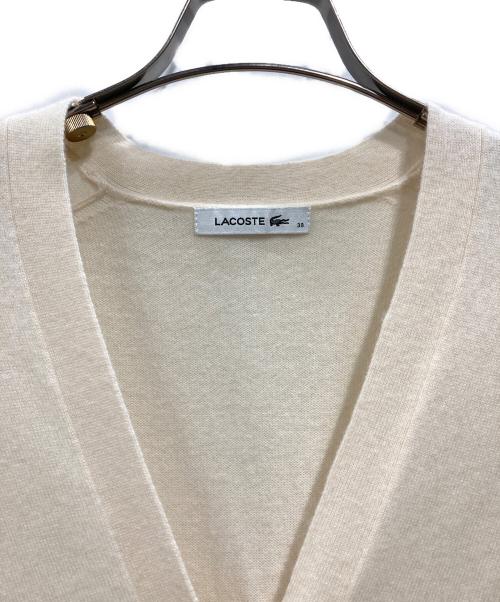 LACOSTE（ラコステ）LACOSTE (ラコステ) カシミヤニットカーディガン アイボリー サイズ:38の古着・服飾アイテム