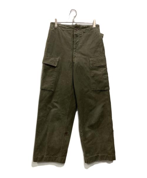 オランダ軍（オランダグン）オランダ軍 (オランダグン) ダブルフェイスカーゴパンツ オリーブ サイズ:78×80の古着・服飾アイテム