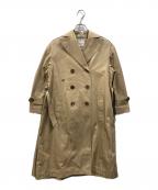 MADISON BLUEマディソンブルー）の古着「ロゴエンブロイダリートレンチコート」｜ベージュ