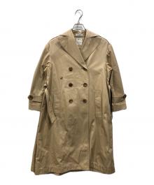 MADISON BLUE（マディソンブルー）の古着「ロゴエンブロイダリートレンチコート」｜ベージュ