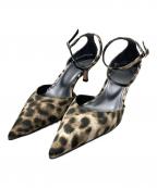 Whim Gazetteウィムガゼット）の古着「レオパードポインテッドパンプス」｜ベージュ