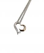 STAR JEWELRYスタージュエリー）の古着「ダイヤハートムーンネックレス」｜シルバー