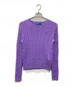 POLO RALPH LAURENポロ・ラルフローレン）の古着「ケーブルコットンニット」｜パープル