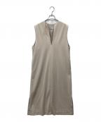 UNFILOアンフィーロ）の古着「ジョーゼットジャージーキーネックジャンスカ」｜ベージュ