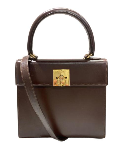 CELINE（セリーヌ）CELINE (セリーヌ) スクエアショルダーバッグ ブラウン サイズ:-の古着・服飾アイテム