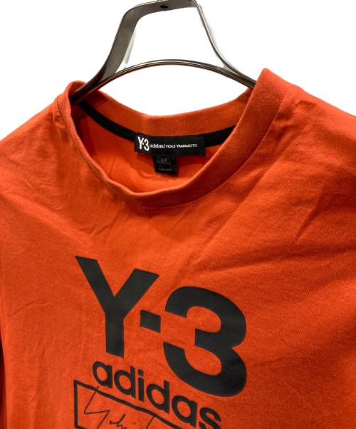 Y-3（ワイスリー）Y-3 (ワイスリー) STACKED LOGO LS TEE レッド サイズ:Sの古着・服飾アイテム