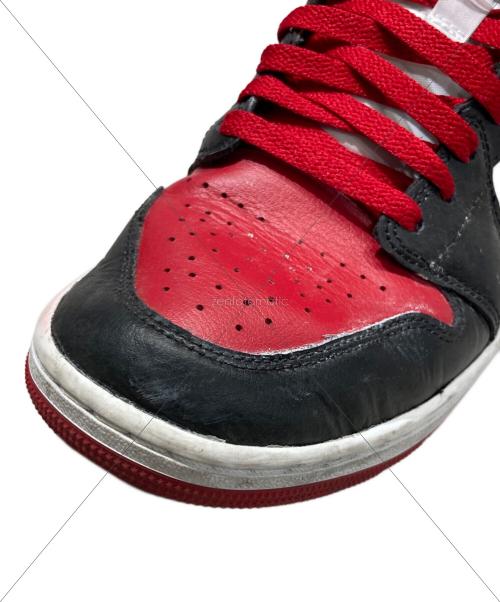 NIKE（ナイキ）NIKE (ナイキ) WMNS AIR JORDAN 1 MID レッド×ブラック サイズ:27.5㎝の古着・服飾アイテム