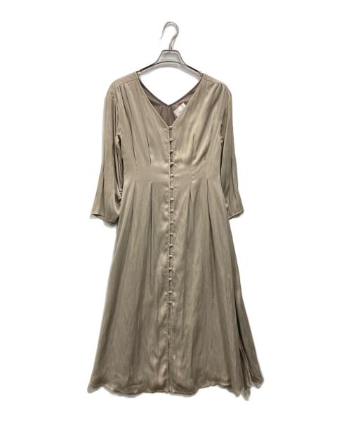 Ameri（アメリ）AMERI (アメリ) TUCK SHAPE DRESS ベージュ サイズ:Ｍの古着・服飾アイテム