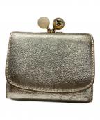 ear PAPILLONNERイアパピヨネ）の古着「コラボ3つ折り財布」｜ゴールド