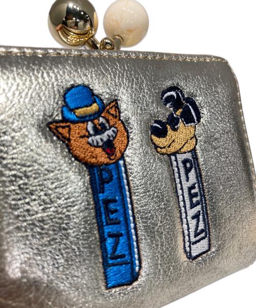 ear PAPILLONNER（イアパピヨネ）ear PAPILLONNER (イアパピヨネ) コラボ3つ折り財布 ゴールドの古着・服飾アイテム