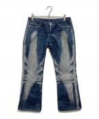 ）の古着「Galaxyダメージ柄デニムパンツ」｜インディゴ