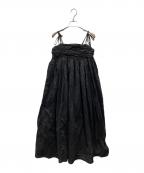 Sea Room lynnシールームリン）の古着「voileブロックギャザーキャミドレス」｜ブラック