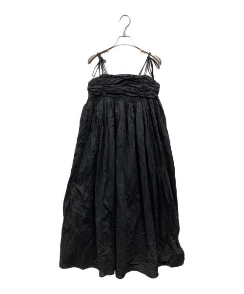 Sea Room lynn（シールームリン）Sea Room Lynn (シールームリン) voileブロックギャザーキャミドレス ブラック サイズ:Sの古着・服飾アイテム