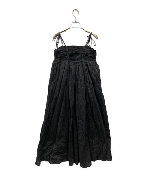 Sea Room lynn（シールームリン）Sea Room Lynn (シールームリン) voileブロックギャザーキャミドレス ブラック サイズ:Sの古着・服飾アイテム