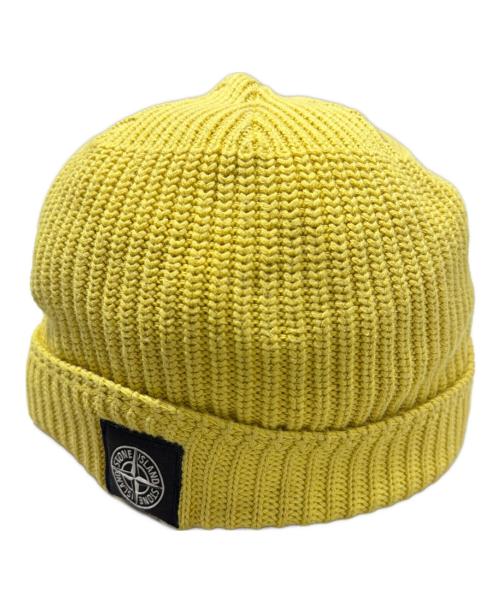 STONE ISLAND（ストーンアイランド）STONE ISLAND (ストーンアイランド) ニット帽 イエロー サイズ:Freeの古着・服飾アイテム