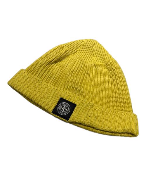 STONE ISLAND（ストーンアイランド）STONE ISLAND (ストーンアイランド) ニット帽 イエロー サイズ:Freeの古着・服飾アイテム