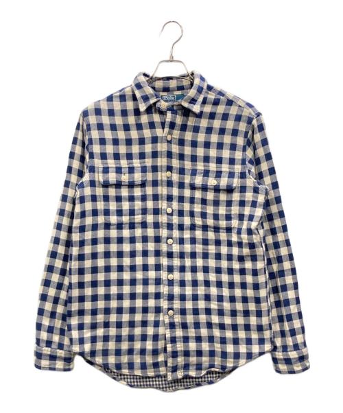 POLO RALPH LAUREN（ポロ・ラルフローレン）POLO RALPH LAUREN (ポロ・ラルフローレン) チェックシャツ ネイビー サイズ:Mの古着・服飾アイテム