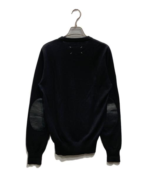 Maison Margiela（メゾンマルジェラ）Maison Margiela (メゾンマルジェラ) エルボーパッチニット ブラック サイズ:Sの古着・服飾アイテム