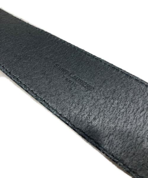 Saint Laurent Paris（サンローランパリ）Saint Laurent Paris (サンローランパリ) レザーベルト ブラック サイズ:77-87の古着・服飾アイテム