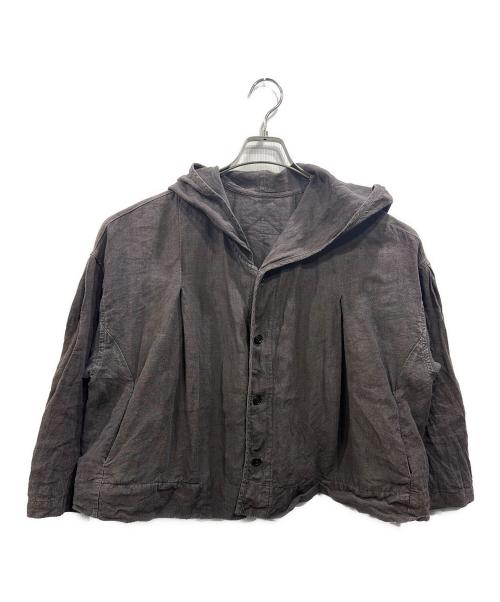 nest Robe（ネストローブ）nest Robe (ネストローブ) リネンフォークロアショートブラウス グレー サイズ:Freeの古着・服飾アイテム