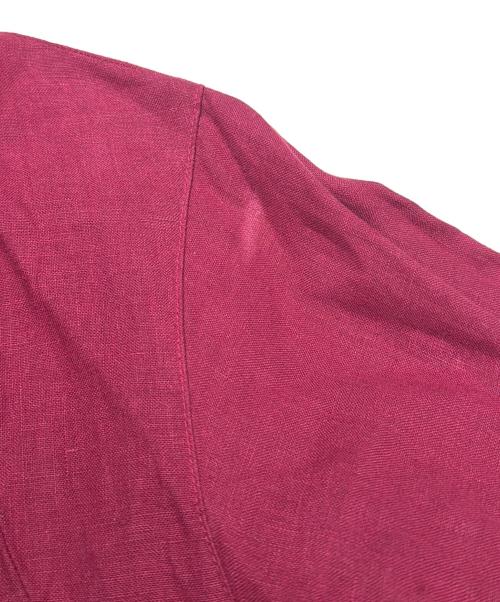 nest Robe（ネストローブ）nest Robe (ネストローブ) リネンシャツワンピース レッド サイズ:Freeの古着・服飾アイテム