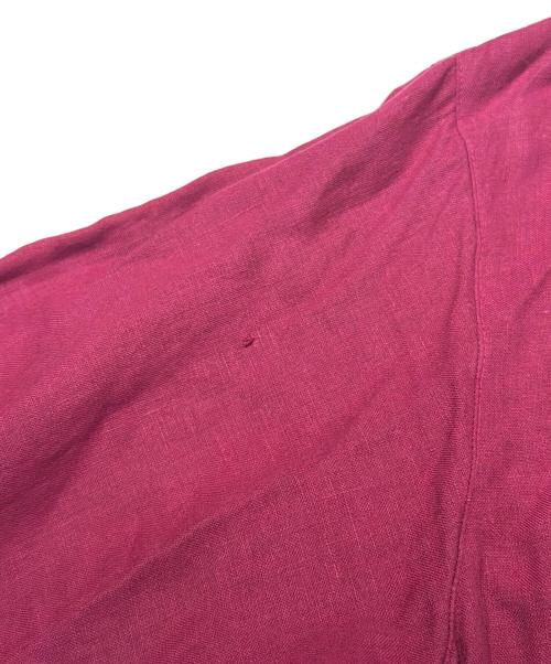 nest Robe（ネストローブ）nest Robe (ネストローブ) リネンシャツワンピース レッド サイズ:Freeの古着・服飾アイテム