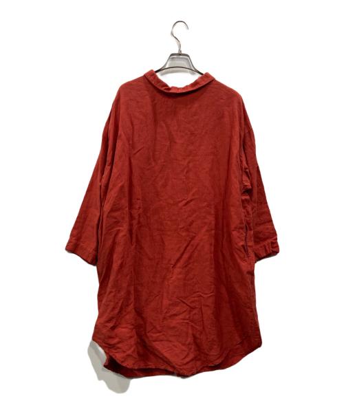 nest Robe（ネストローブ）nest Robe (ネストローブ) シャツワンピース レッド サイズ:Freeの古着・服飾アイテム