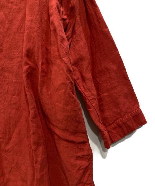 nest Robe（ネストローブ）nest Robe (ネストローブ) シャツワンピース レッド サイズ:Freeの古着・服飾アイテム