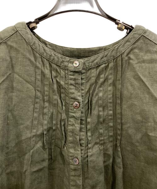 nest Robe（ネストローブ）nest Robe (ネストローブ) リネンシャツワンピース カーキ サイズ:表記なしの古着・服飾アイテム