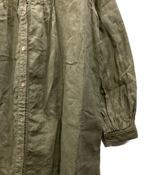 nest Robe（ネストローブ）nest Robe (ネストローブ) リネンシャツワンピース カーキ サイズ:表記なしの古着・服飾アイテム