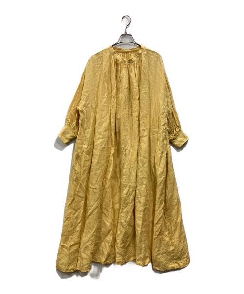 nest Robe（ネストローブ）nest Robe (ネストローブ) リネンブラウスワンピース イエロー サイズ:Freeの古着・服飾アイテム