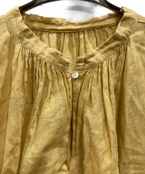 nest Robe（ネストローブ）nest Robe (ネストローブ) リネンブラウスワンピース イエロー サイズ:Freeの古着・服飾アイテム
