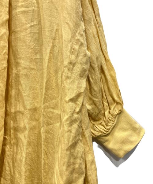 nest Robe（ネストローブ）nest Robe (ネストローブ) リネンブラウスワンピース イエロー サイズ:Freeの古着・服飾アイテム