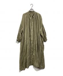 nest Robe（ネストローブ）の古着「リネンシャツワンピース」｜グリーン