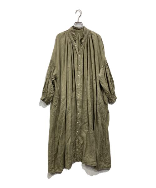 nest Robe（ネストローブ）nest Robe (ネストローブ) リネンシャツワンピース グリーン サイズ:Freeの古着・服飾アイテム