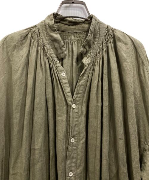 nest Robe（ネストローブ）nest Robe (ネストローブ) リネンシャツワンピース グリーン サイズ:Freeの古着・服飾アイテム