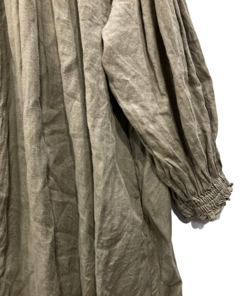 nest Robe（ネストローブ）nest Robe (ネストローブ) リネンシャツワンピース グリーン サイズ:Freeの古着・服飾アイテム