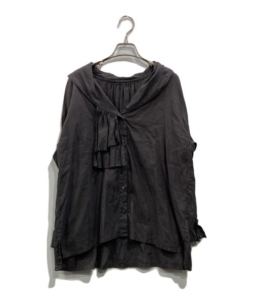 nest Robe（ネストローブ）nest Robe (ネストローブ) UpcycleLino EP blouse チャコールグレー サイズ:Freeの古着・服飾アイテム