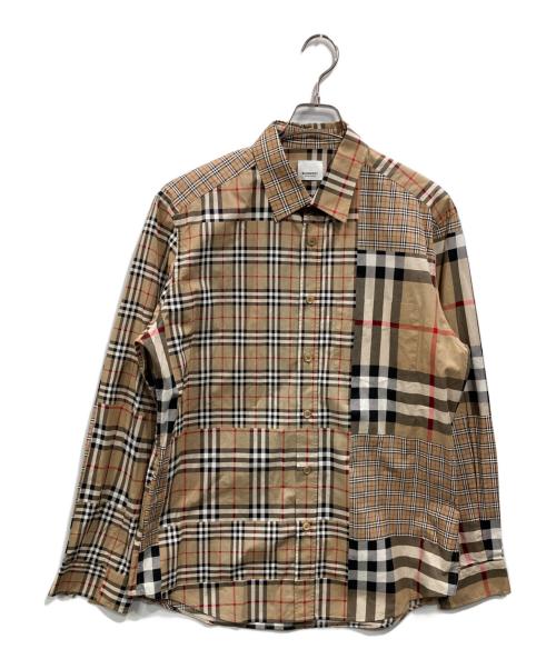 BURBERRY LONDON（バーバリーロンドン）BURBERRY LONDON (バーバリーロンドン) チェックシャツ ベージュ サイズ:SIZE Lの古着・服飾アイテム