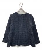 UNITED ARROWS TOKYOユナイテッドアローズトウキョウ）の古着「ミックスツイード バックペプラムブラウス」｜ネイビー