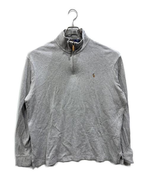 POLO RALPH LAUREN（ポロ・ラルフローレン）POLO RALPH LAUREN (ポロ・ラルフローレン) ハーフジップニット グレー サイズ:XLの古着・服飾アイテム