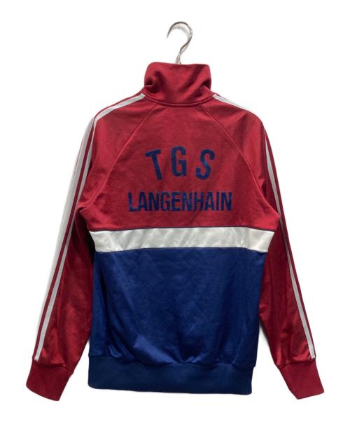 adidas（アディダス）adidas (アディダス) トラックジャケット レッド×ネイビー サイズ:US S(M)の古着・服飾アイテム