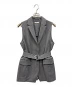 ESTNATIONエストネーション）の古着「トップベルトテーラードジレ」｜グレー