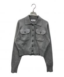 Adam et Rope（アダム エ ロペ）の古着「コットンカシミヤポケットカーディガン」｜グレー