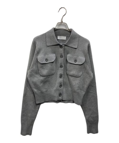 Adam et Rope（アダム エ ロペ）Adam et Rope (アダム エ ロペ) コットンカシミヤポケットカーディガン グレー サイズ:Fの古着・服飾アイテム