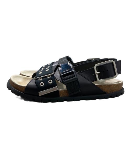 sacai（サカイ）sacai (サカイ) A.P.C. (アーペーセー) Jules Leather Sandals ブラック サイズ:43の古着・服飾アイテム