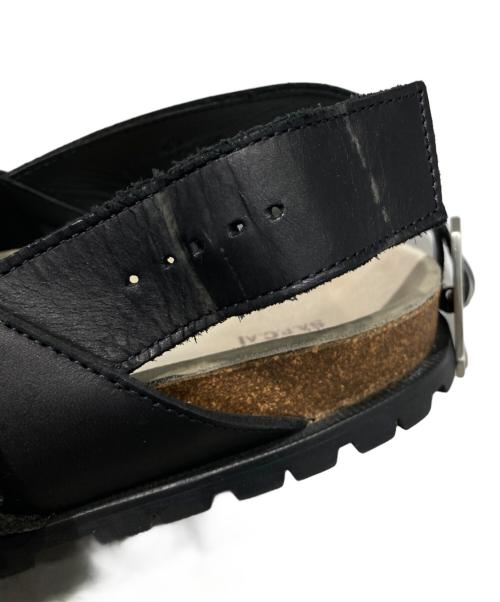 sacai（サカイ）sacai (サカイ) A.P.C. (アーペーセー) Jules Leather Sandals ブラック サイズ:43の古着・服飾アイテム