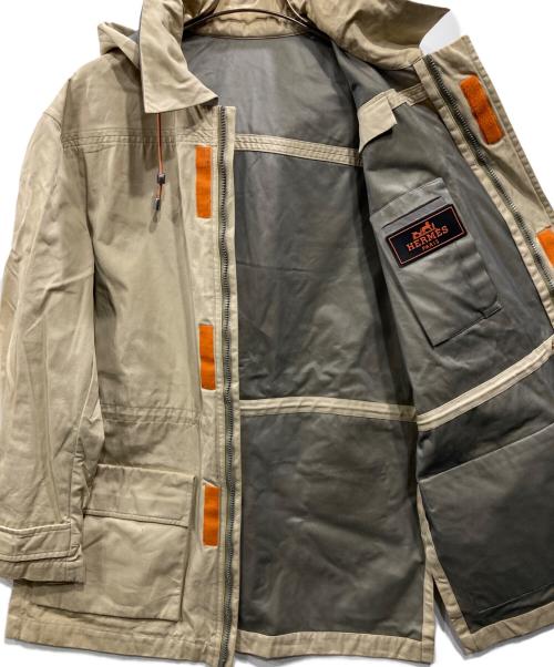 HERMES（エルメス）HERMES (エルメス) コットンフーデットコート ベージュ サイズ:Sの古着・服飾アイテム